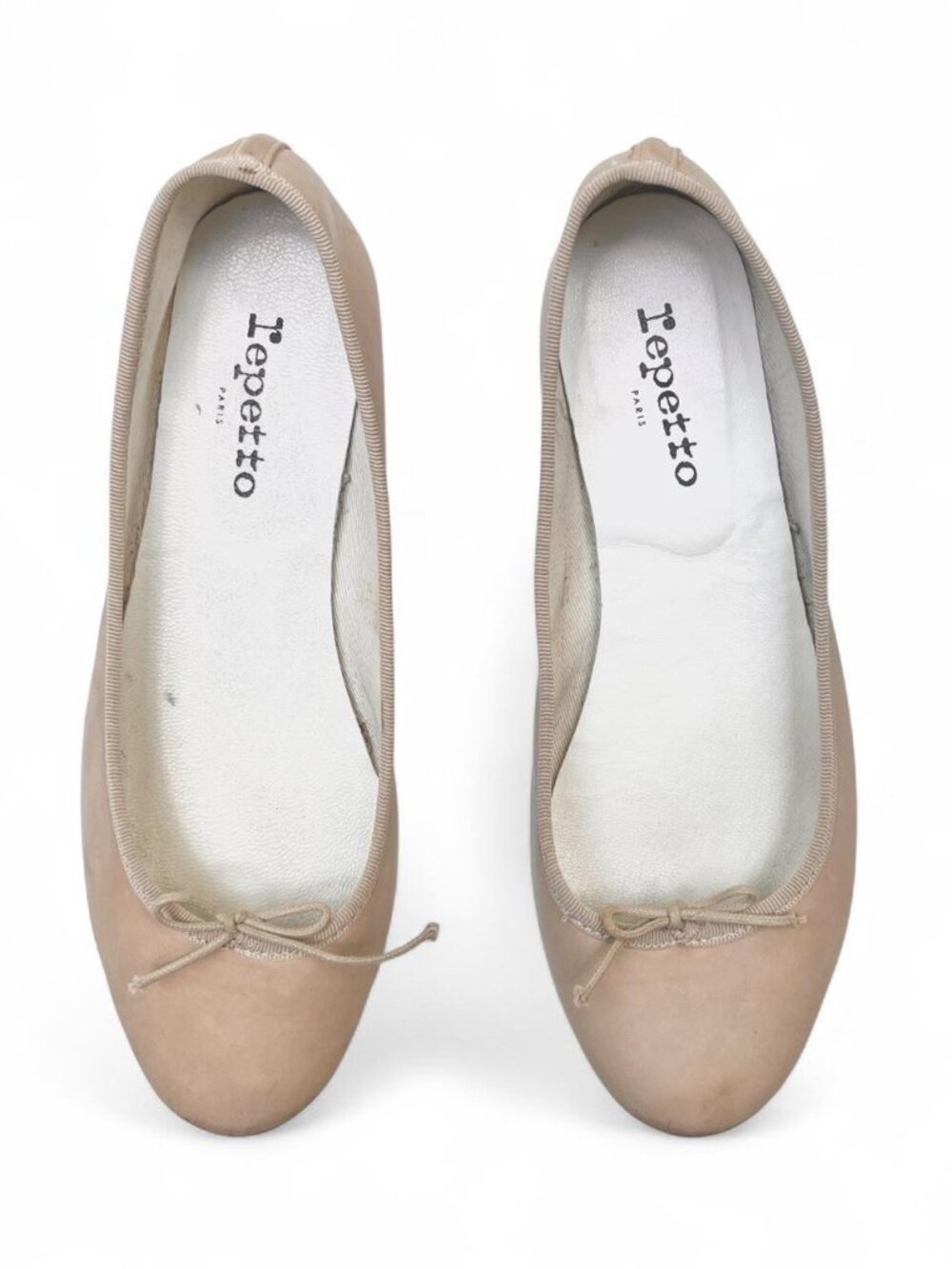 Repetto Cendrillon Leather Ballet Flats in Beige - Size 42 EU/Size 11 US